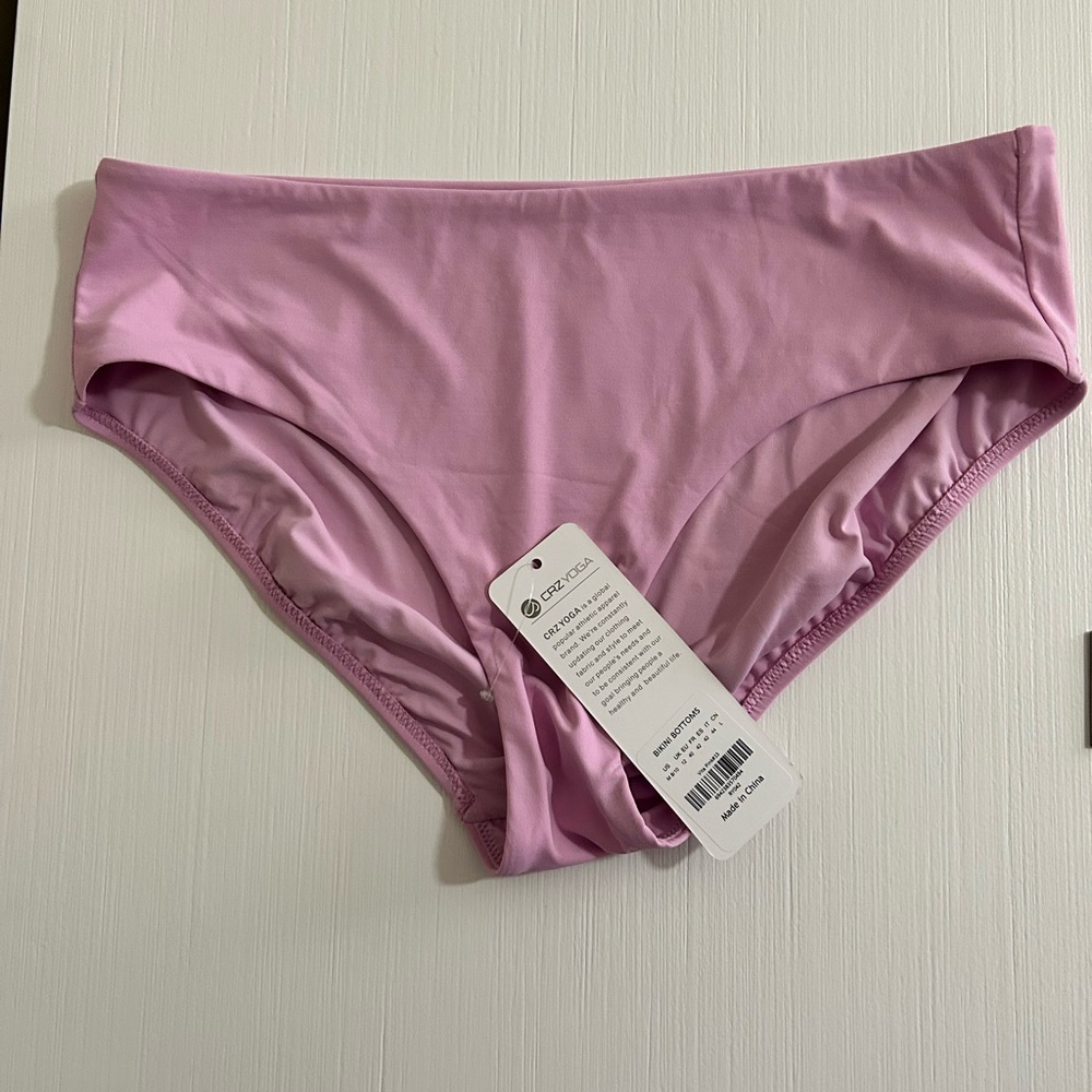 🌊💗🏄🏽‍♀️ CRZ YOGA Baby Pink Athletic Sports Activewear Bikini Bottoms 🏄🏽‍♀️💗🌊